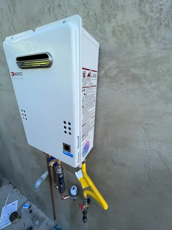Tankless water heater installation for Sandpiper Village homes